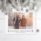 Cartes Pour Fêtes Annuelles Joyeuses Fêtes Poinsettia Paysage Photo