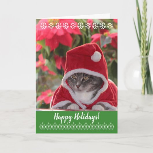 Cartes Pour Fêtes Annuelles Joyeuses fêtes ! purr... de Père Noël cat. (Devant)