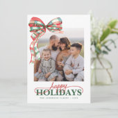 Cartes Pour Fêtes Annuelles Joyeuses Fêtes Rouge Vert (Debout devant)