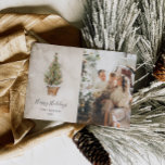 Cartes Pour Fêtes Annuelles Joyeuses fêtes Rustique Photo de Noël<br><div class="desc">Rustic Happy Holidays Photo Christmas Card. Ajoutez simplement votre photo et éditez du texte en cliquant sur personnaliser. Objets correspondants dans notre magasin Cava Party Design.</div>