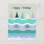 Cartes Pour Fêtes Annuelles Joyeuses Fêtes Sapins Flocons Scrapbooking (Devant)