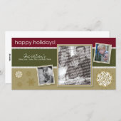 Cartes Pour Fêtes Annuelles Joyeuses fêtes Snowflake Sweet 3-Photo :: 03 (Devant / Derrière)