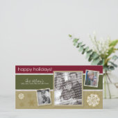 Cartes Pour Fêtes Annuelles Joyeuses fêtes Snowflake Sweet 3-Photo :: 03 (Debout devant)