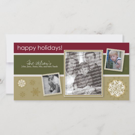 Cartes Pour Fêtes Annuelles Joyeuses fêtes Snowflake Sweet 3-Photo :: 03 (Devant)