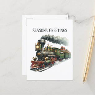 Cartes Pour Fêtes Annuelles Joyeuses Fêtes train ajouter un message
