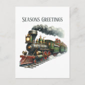 Cartes Pour Fêtes Annuelles Joyeuses Fêtes train ajouter un message (Devant)