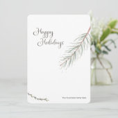 Cartes Pour Fêtes Annuelles Joyeuses Fêtes Votre Nom D'Entreprise Personnalisé (Debout devant)