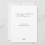 Cartes Pour Fêtes Annuelles Joyeuses Fêtes Votre Nom D'Entreprise Personnalisé (Dos)