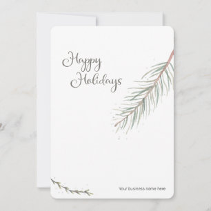 Cartes Pour Fêtes Annuelles Joyeuses Fêtes Votre Nom D'Entreprise Personnalisé