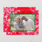 Cartes Pour Fêtes Annuelles Joyeuses Fêtes votre photo et message personnalisé (Devant / Derrière)