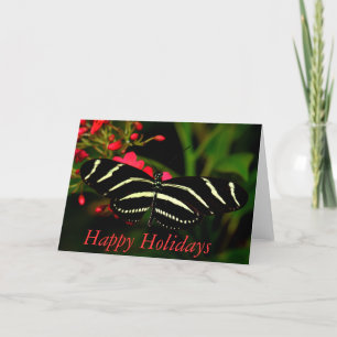 Cartes Pour Fêtes Annuelles Joyeuses Fêtes Zebra Long-Wing