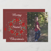 Cartes Pour Fêtes Annuelles Joyeuses infirmières Noël (Devant / Derrière)