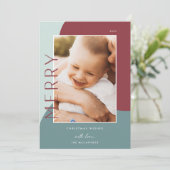 Cartes Pour Fêtes Annuelles Joyeuses nuances | Photo verticale (Debout devant)