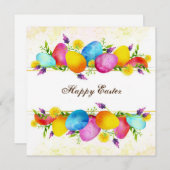 Cartes Pour Fêtes Annuelles Joyeuses Pâques (Devant / Derrière)