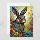 Cartes Pour Fêtes Annuelles Joyeuses Pâques (Devant / Derrière)