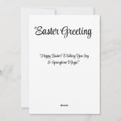 Cartes Pour Fêtes Annuelles  "Joyeuses Pâques ! (Dos)