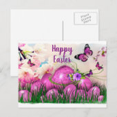 Cartes Pour Fêtes Annuelles Joyeuses Pâques (Devant / Derrière)