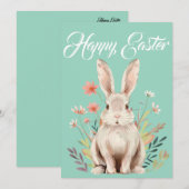 Cartes Pour Fêtes Annuelles Joyeuses Pâques (Devant / Derrière)