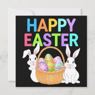 Cartes Pour Fêtes Annuelles Joyeuses Pâques 2025 Œufs Lapin Mignon