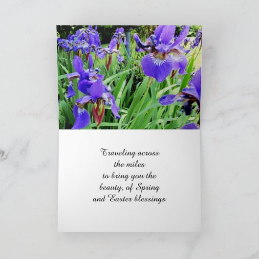 CARTES POUR FÊTES ANNUELLES JOYEUSES PÂQUES À TRAVERS LES KILOMÈTRES (Intérieur)