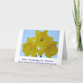 Cartes Pour Fêtes Annuelles JOYEUSES PÂQUES ! à vous carde les jonquilles (Dos)