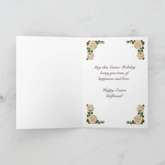 CARTES POUR FÊTES ANNUELLES JOYEUSES PÂQUES - AMIE - LAPIN (Intérieur)