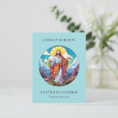 Cartes Pour Fêtes Annuelles Joyeuses Pâques Bénédictions Religieuses Catholiqu (Debout devant)