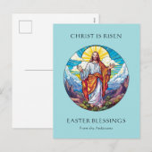 Cartes Pour Fêtes Annuelles Joyeuses Pâques Bénédictions Religieuses Catholiqu (Devant / Derrière)