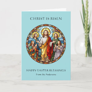 Cartes Pour Fêtes Annuelles Joyeuses Pâques Bénédictions Religieuses Catholiqu