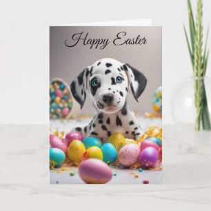 Cartes Pour Fêtes Annuelles Joyeuses Pâques chiot