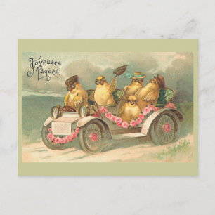 Cartes Pour Fêtes Annuelles Joyeuses Pâques Cute Vintage Easter