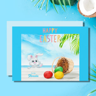 Cartes Pour Fêtes Annuelles Joyeuses Pâques de Floride Tropical Ocean Côte
