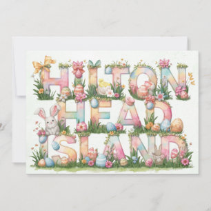 Cartes Pour Fêtes Annuelles Joyeuses Pâques depuis l'île de Hilton Head