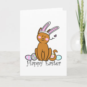 Cartes Pour Fêtes Annuelles Joyeuses Pâques du chat