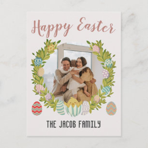 Cartes Pour Fêtes Annuelles Joyeuses Pâques famille, joyeuse famille une photo