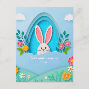 Cartes Pour Fêtes Annuelles Joyeuses Pâques Lapin de Pâques Fantaisiste et F