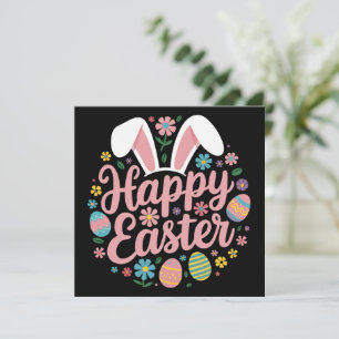 Cartes Pour Fêtes Annuelles Joyeuses Pâques Lapin d'œuf