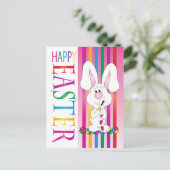 Cartes Pour Fêtes Annuelles Joyeuses Pâques Lapin en Dragées de Gelée (Debout devant)
