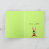 Cartes Pour Fêtes Annuelles Joyeuses Pâques Lapin masqué de Pâques allemand (Intérieur)