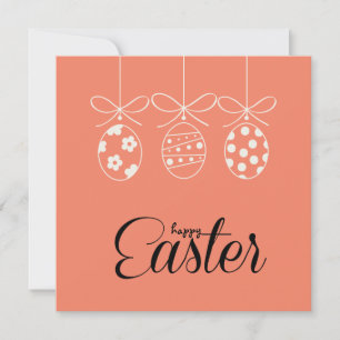 Cartes Pour Fêtes Annuelles Joyeuses Pâques Lapin Mignon Chasse aux Œufs de Pâ