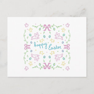 Cartes Pour Fêtes Annuelles Joyeuses Pâques Message Mignon
