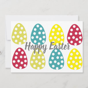 Cartes Pour Fêtes Annuelles Joyeuses Pâques Œufs de Pâques à pois