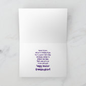 CARTES POUR FÊTES ANNUELLES JOYEUSES PÂQUES - PETITE-FILLE - LAPINS (Intérieur)