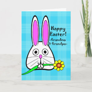 Cartes Pour Fêtes Annuelles Joyeuses Pâques pour des grands-parents, lapin
