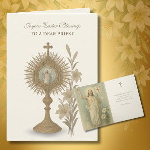 Cartes Pour Fêtes Annuelles Joyeuses Pâques Prière de bénédictions Résurrectio