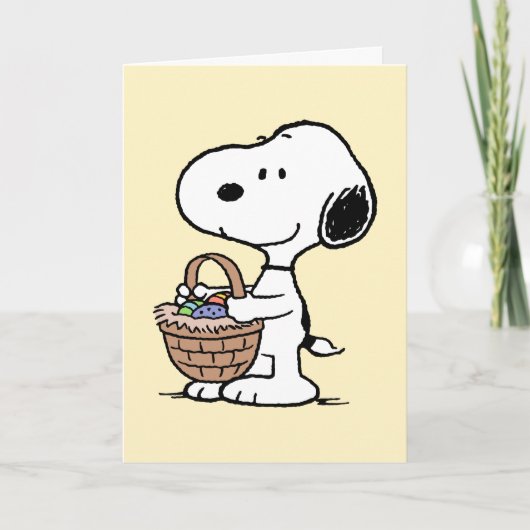 Cartes Pour Fêtes Annuelles Joyeuses Pâques Snoopy (Devant)