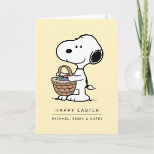 Cartes Pour Fêtes Annuelles Joyeuses Pâques Snoopy & le lapin de Pâques