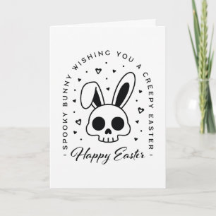 Cartes Pour Fêtes Annuelles Joyeuses Pâques souhaits flippants lapin effrayant