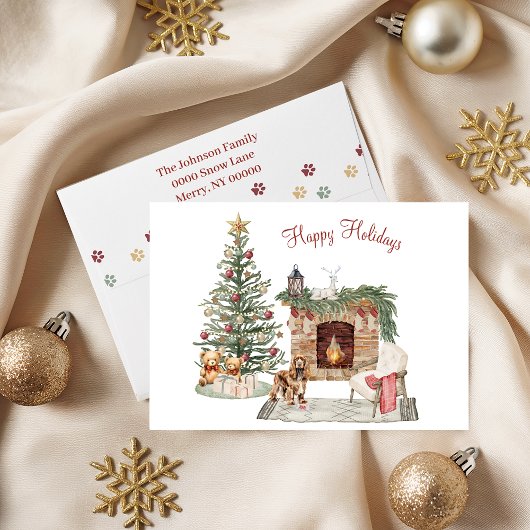 Cartes Pour Fêtes Annuelles Joyeuses Pawlidays Design Chien - Cocker Spaniel