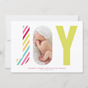 Cartes Pour Fêtes Annuelles Joyeuses rayures Vert clair